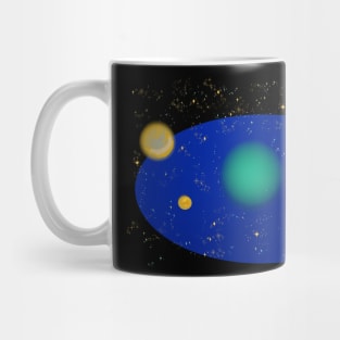 Planets Stars Night Landscape 1 Mug